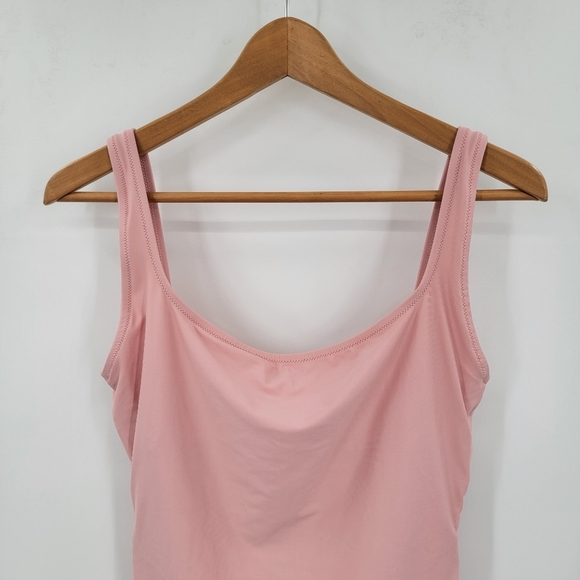 Madewell New One Piece Petal Pink Swimsuit Women's Small Square Back Minimalist - Picture 3 of 16